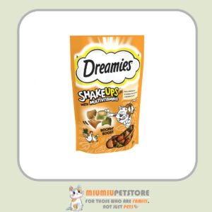 تشویقی گربه مولتی ویتامین دریمیز با طعم گوشت پرندگان و کت‌نیپ Dreamies ShakeUps With Multivitamins وزن 55 گرم