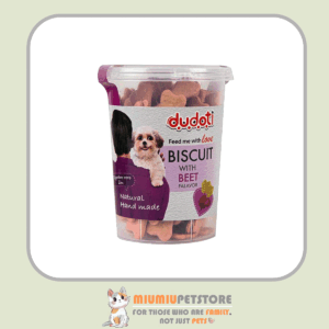 تشویقی بیسکوییتی سگ دودوتی با طعم چغندر Dudoti Dog Biscuits وزن 150 گرم