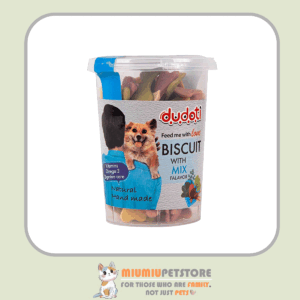 تشویقی بیسکوییتی سگ دودوتی با طعم مخلوط Dudoti Dog Biscuits وزن 150 گرم