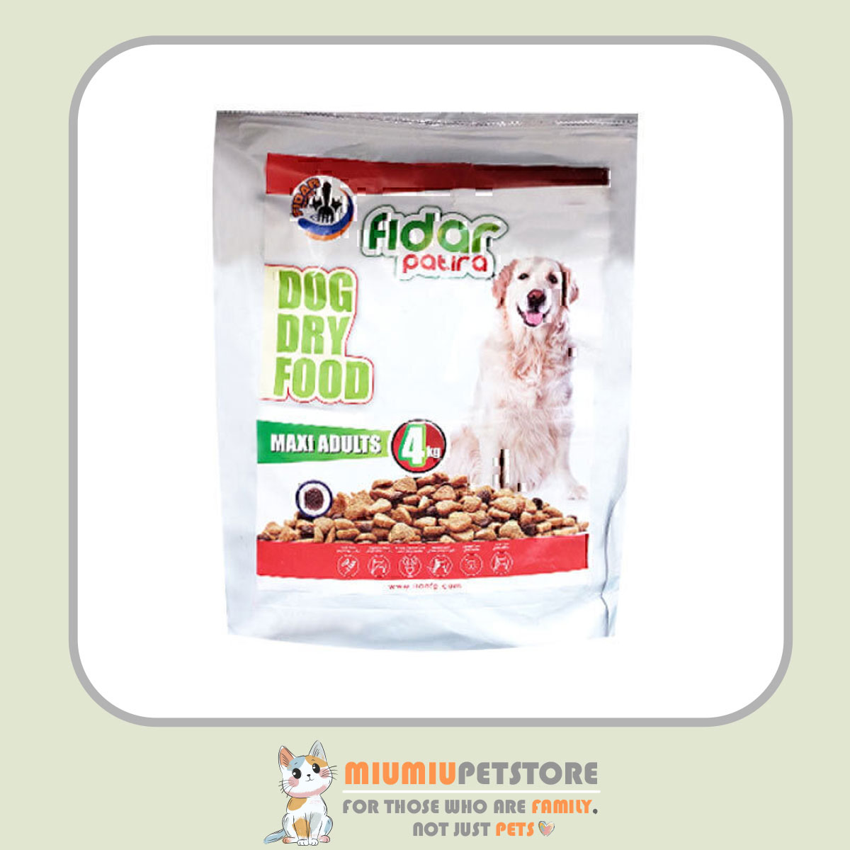 fidar-maxi-adult-dry-dog-food-4kg غذای خشک سگ فیدار مدل Maxi Adult – وزن ۴ کیلوگرم