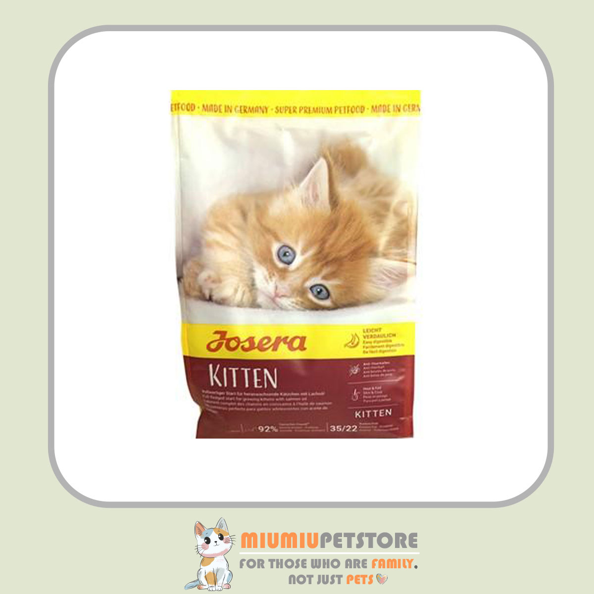 josera-kitten-1kg غذای خشک بچه گربه جوسرا – ۱ کیلوگرم