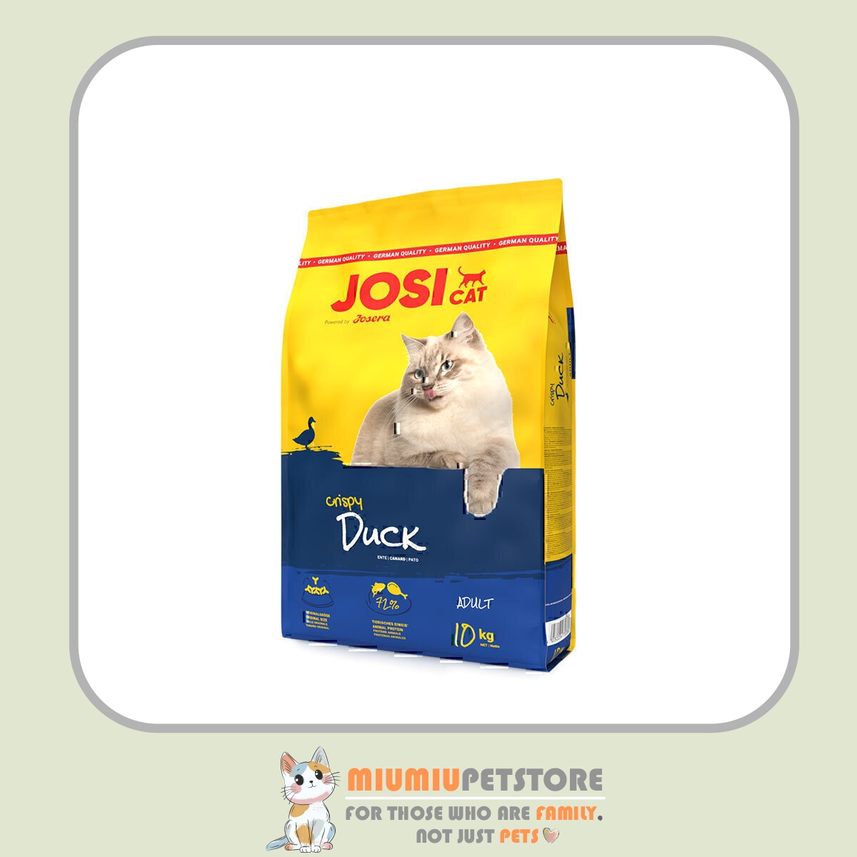 josicat-crispy-duck-adult-cat-dry-food-18kg غذای خشک گربه جوسرا با طعم اردک – وزن ۱۸ کیلوگرم - Image 1