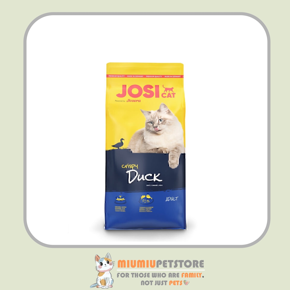 josicat-duck-fish-adult-cat-dry-food-1kg غذای خشک گربه جوسرا با طعم اردک و ماهی – وزن ۱ کیلوگرم - Image 1