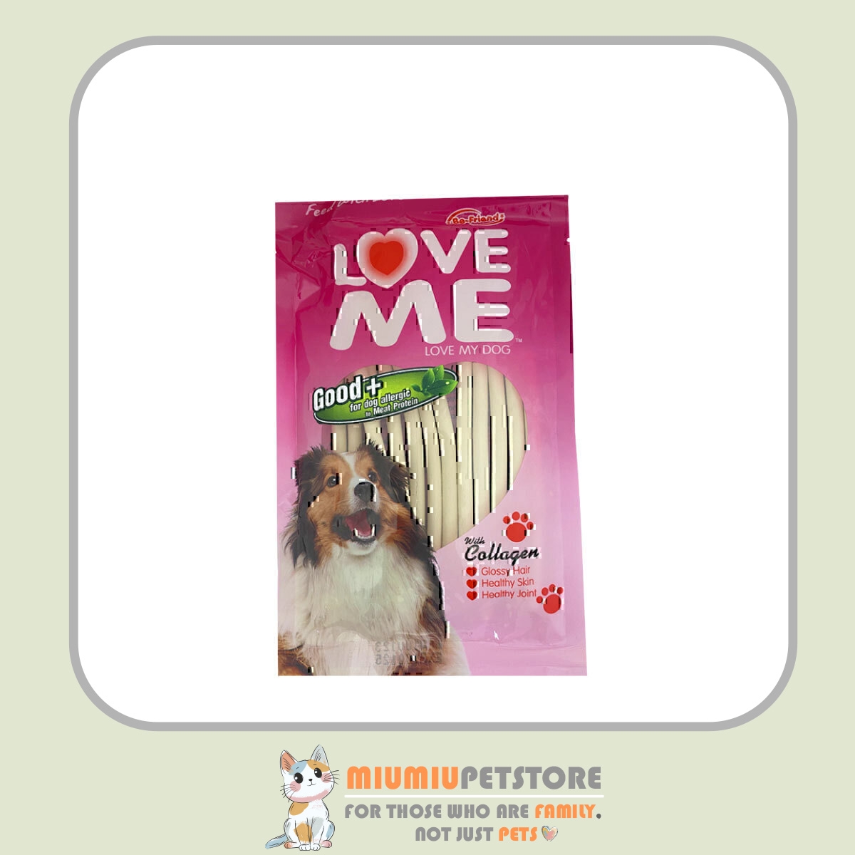 love-me-milk-flavour-dog-snack-80g تشویقی نرم سگ لاو می با طعم شیر – وزن ۸۰ گرم - Image 1