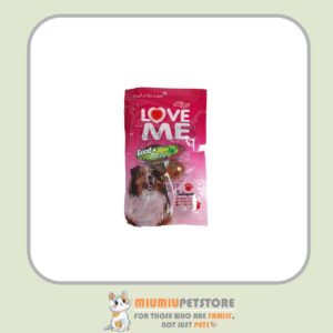 تشویقی سگ لاو می طعم سینه مرغ همراه کلاژن Love Me Dog Treats وزن 80 گرم