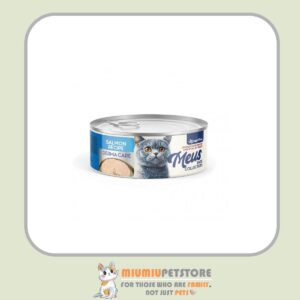 کنسرو غذای گربه مئوس مناسب سلامت پوست و مو Meus Derma Care Salmon Recipe وزن 80 گرم