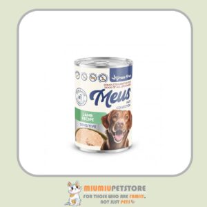 کنسرو غذای سگ مئوس مناسب گوارش حساس Meus Sensitive Lamb Recipe وزن 400 گرم