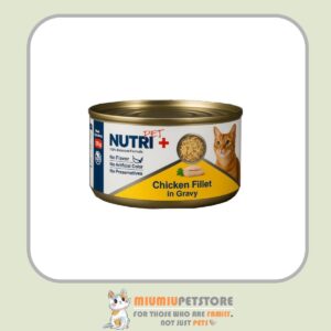 کنسرو غذای گربه نوتری نچرال با طعم مرغ Nutri Chicken Fillet in Gravy وزن 120 گرم