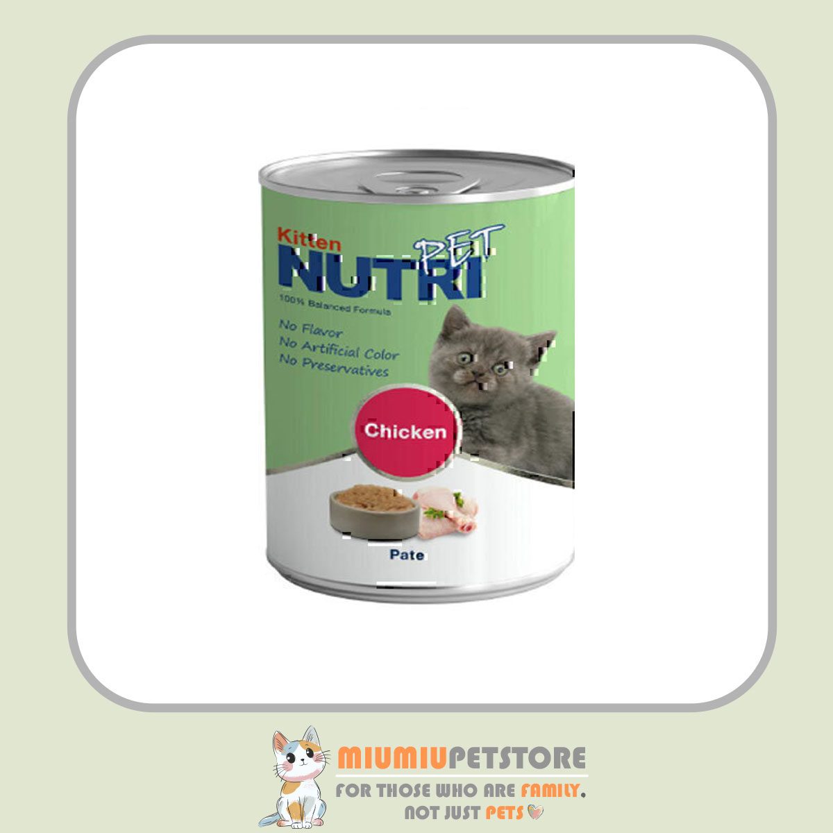 nutri-kitten-chicken-425g کنسرو غذای بچه گربه با طعم مرغ نوتری – ۴۲۵ گرم