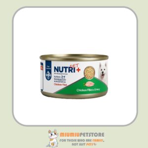 کنسرو غذای سگ نوتری نچرال با طعم مرغ Nutri Chicken Fillet in Gravy وزن 120 گرم