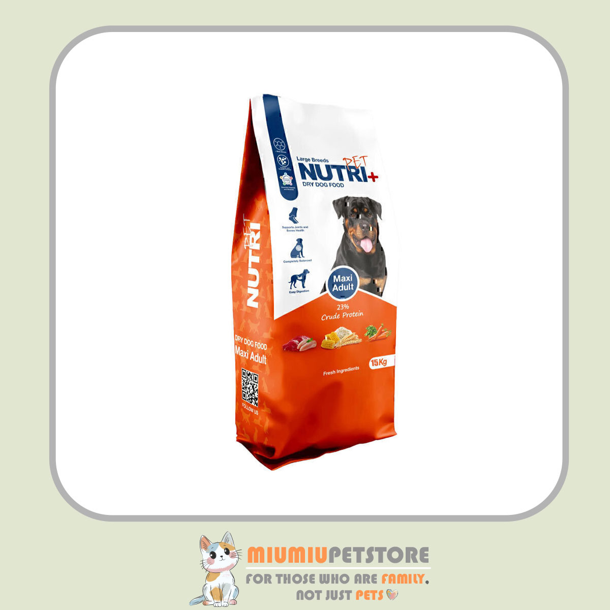nutri-plus-maxi-adult-dog-food-15kg غذای خشک سگ بالغ نژاد بزرگ نوتری پلاس – ۱۵ کیلوگرم