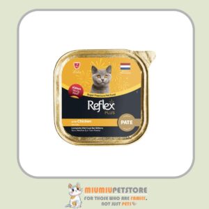 غذای کاسه ای گربه رفلکس پلاس پته با طعم گوشت مرغ Reflex Plus Super Premium with Chicken Pate وزن 85 گرم