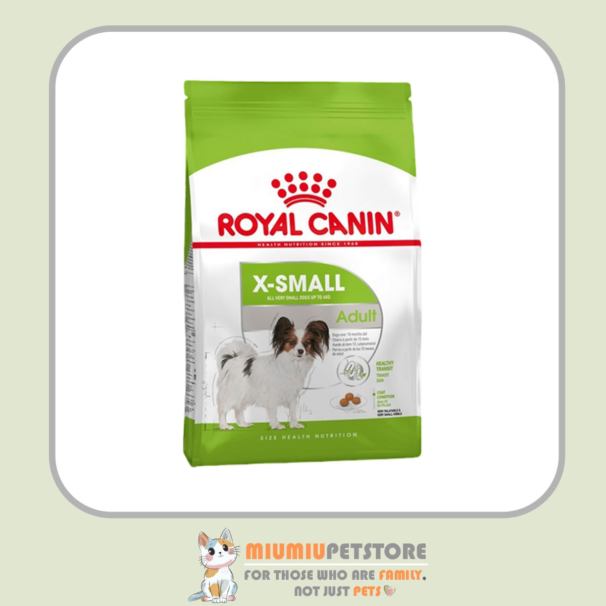 royal-canin-adult-x-small-dog-dry-food-1kg غذای خشک سگ نژاد بسیار کوچک Royal Canin – وزن ۱ کیلوگرم - تصویر 1