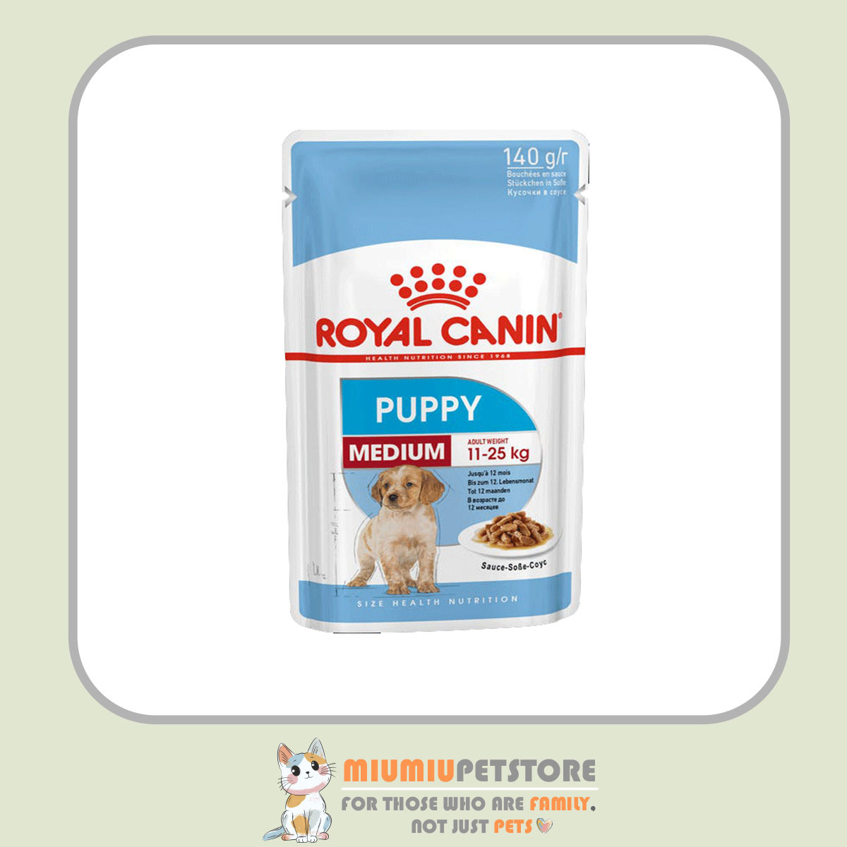 royal-canin-medium-puppy-wet-food-140g پوچ توله سگ نژاد متوسط رویال کنین – ۱۴۰ گرم