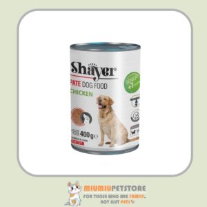 کنسرو غذای سگ مسن با طعم مرغ شایر Shayer Senior Dog Pate With Chicken وزن 400 گرم