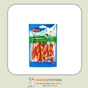 تشویقی سگ تریکسی دنتال رول های جویدنی با طعم مرغ Trixie Chewing Rolls With Chicken وزن 80 گرم