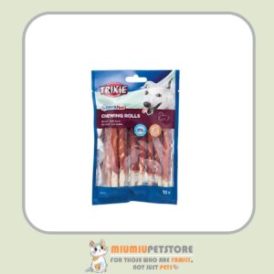 تشویقی سگ تریکسی دنتال رول های جویدنی با طعم اردک Trixie Chewing Rolls With duck وزن 80 گرم