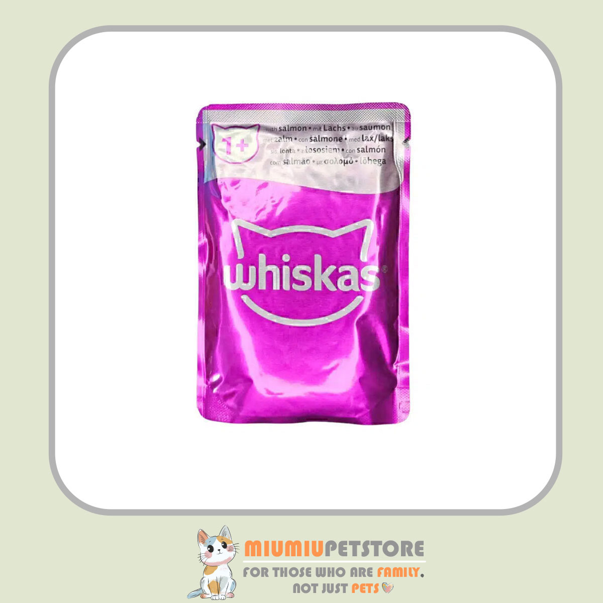 whiskas-cat-food-salmon-pouch-85g پوچ گربه ویسکاس با طعم ماهی سالمون – ۸۵ گرم