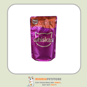 پوچ گربه ویسکاس با طعم گوشت گاو Whiskas Cat Pouch With Beef In Gravy وزن 85 گرم