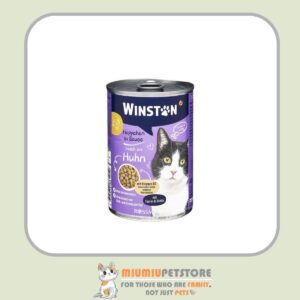 کنسرو گربه وینستون با طعم مرغ در سس Winston Cat Food With Chicken in Sauce وزن 400 گرم