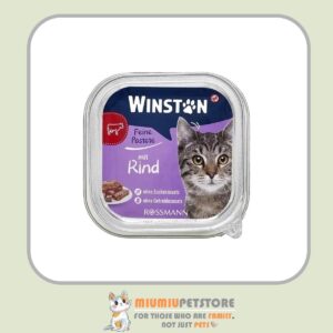 غذای کاسه ای گربه وینستون با طعم گوشت Winston Beef وزن 100 گرم