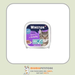 غذای کاسه ای گربه وینستون با طعم ماهی سالمون Winston Salmon وزن 100 گرم