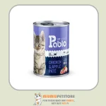 کنسرو سوپر پرمیوم بچه گربه طعم مرغ و سیب پابلو400 گرم