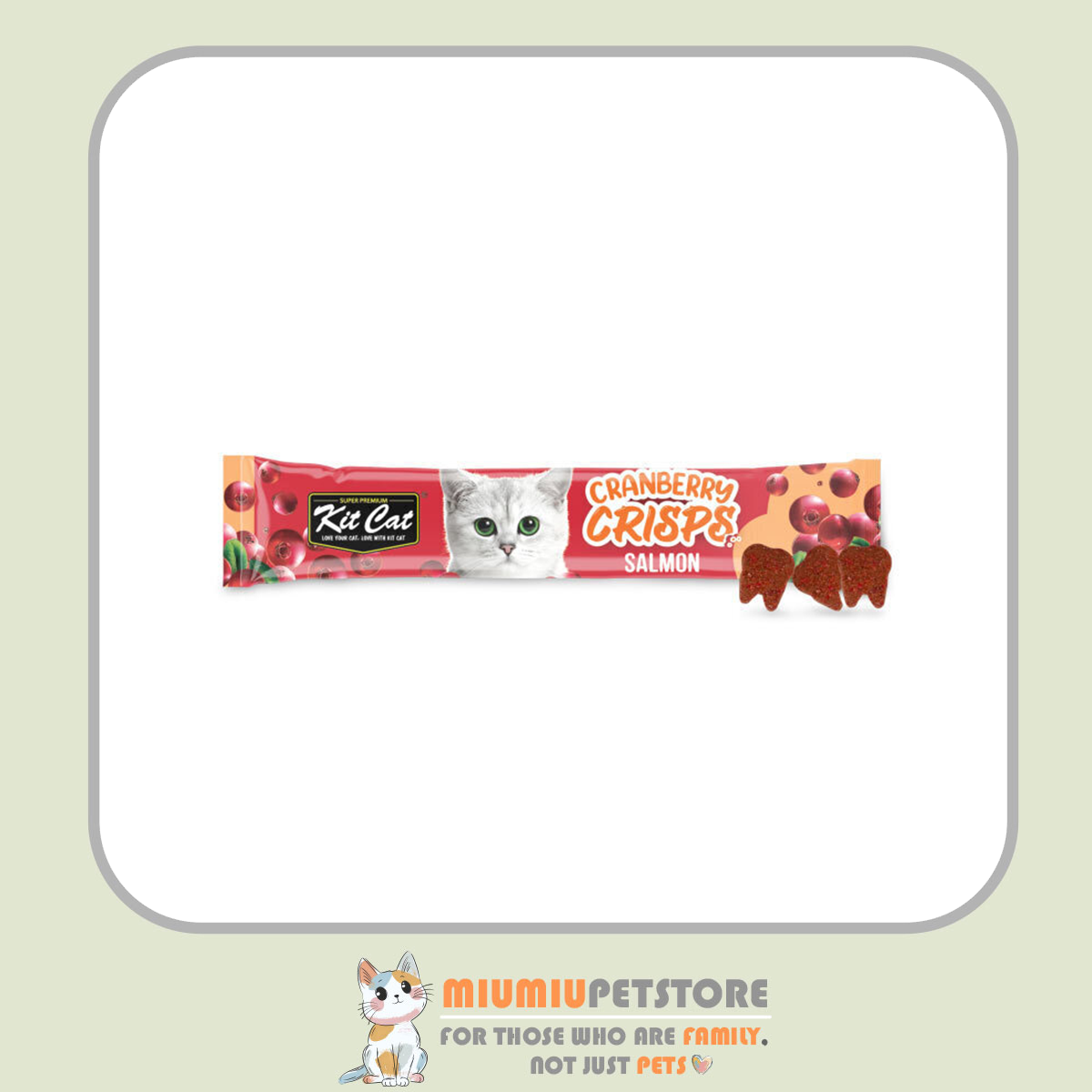 تشويقي گربه کيت کت کرنبري مدل salmon ساشه 20 گرمي تشويقي گربه کيت کت کرنبري مدل salmon ساشه 20 گرمي