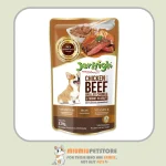 پوچ جرهاي سگ با طعم مرغ و گوشت چانکی همراه با هویج در سس130 گرمی